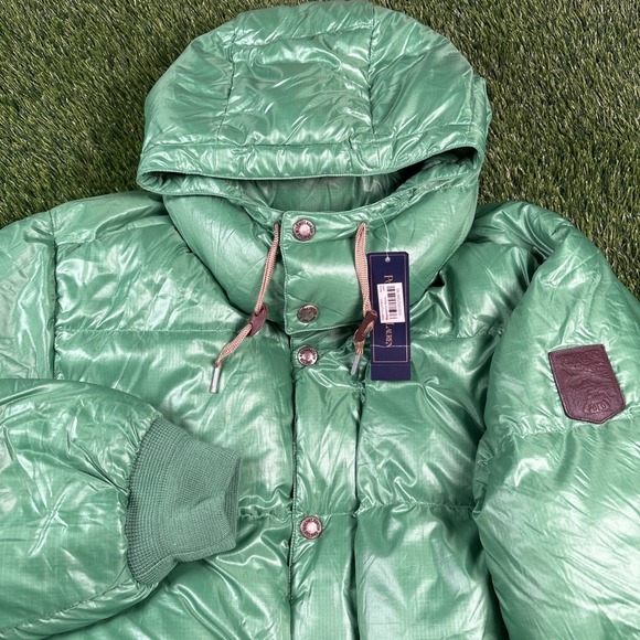 NEW Vintage Polo RALPH LAUREN Detachable Hood Down Jacket Green Mens L NOS